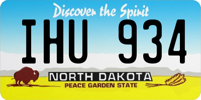 ND license plate IHU934