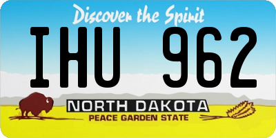 ND license plate IHU962