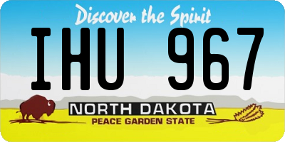 ND license plate IHU967