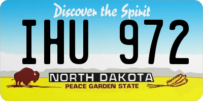 ND license plate IHU972