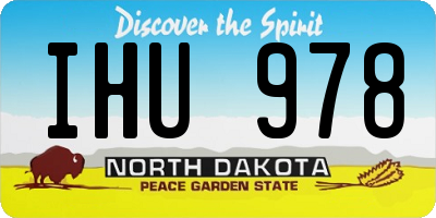 ND license plate IHU978