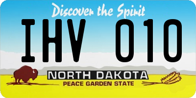 ND license plate IHV010