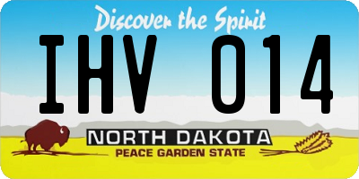 ND license plate IHV014