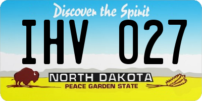 ND license plate IHV027