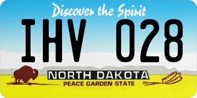 ND license plate IHV028