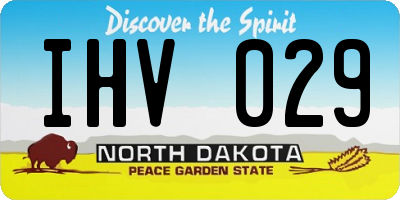 ND license plate IHV029