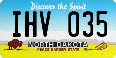 ND license plate IHV035
