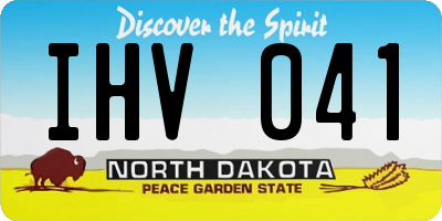 ND license plate IHV041