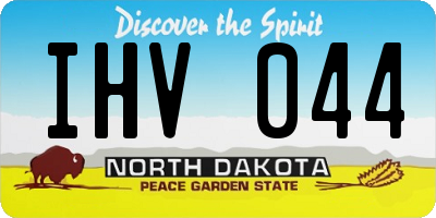 ND license plate IHV044