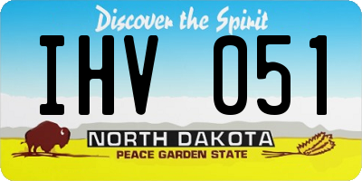 ND license plate IHV051
