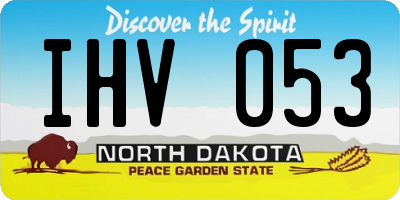 ND license plate IHV053