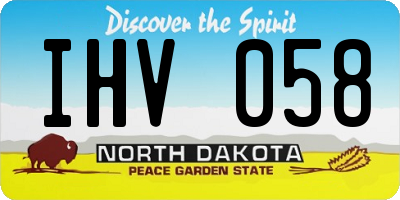 ND license plate IHV058