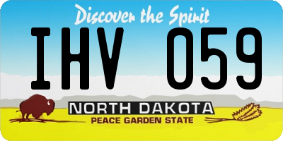 ND license plate IHV059