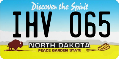ND license plate IHV065