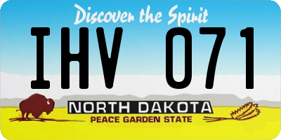 ND license plate IHV071