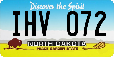 ND license plate IHV072