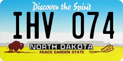ND license plate IHV074