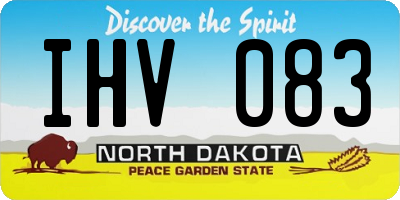 ND license plate IHV083