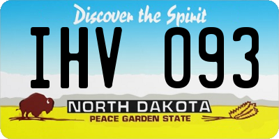 ND license plate IHV093