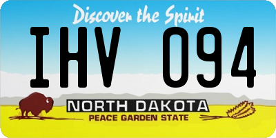 ND license plate IHV094
