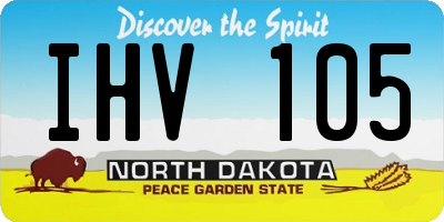 ND license plate IHV105