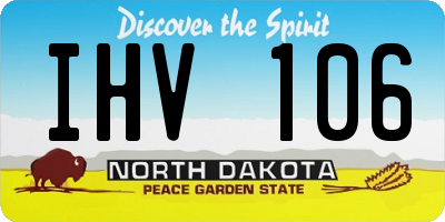 ND license plate IHV106