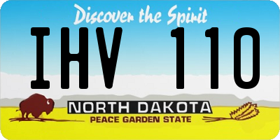 ND license plate IHV110