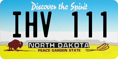 ND license plate IHV111