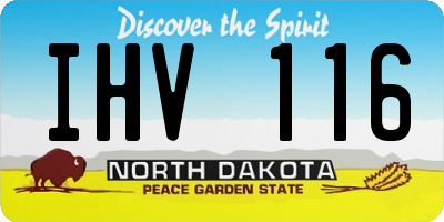 ND license plate IHV116