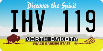 ND license plate IHV119