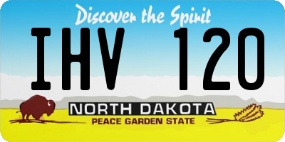 ND license plate IHV120