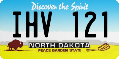 ND license plate IHV121