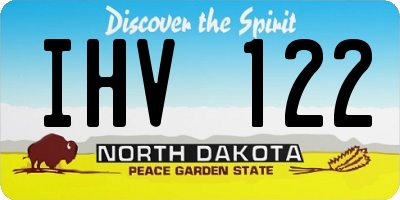 ND license plate IHV122