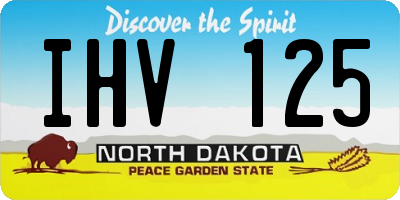 ND license plate IHV125