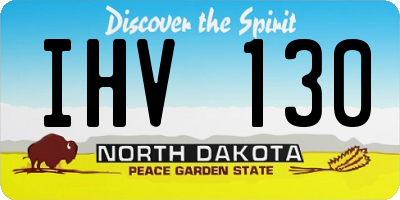 ND license plate IHV130