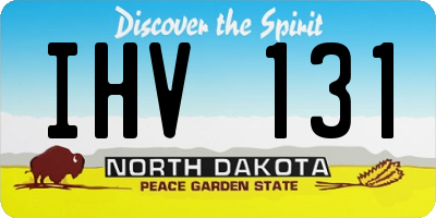 ND license plate IHV131