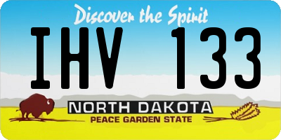 ND license plate IHV133
