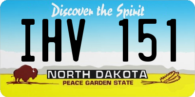 ND license plate IHV151