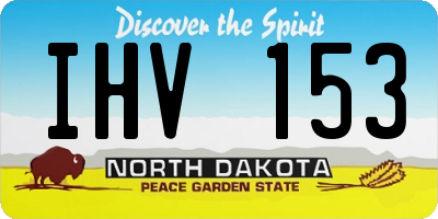ND license plate IHV153