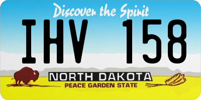 ND license plate IHV158