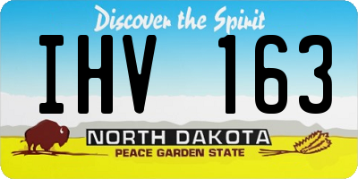 ND license plate IHV163