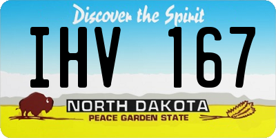 ND license plate IHV167