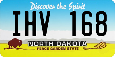 ND license plate IHV168