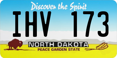 ND license plate IHV173
