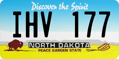 ND license plate IHV177