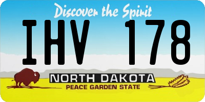 ND license plate IHV178