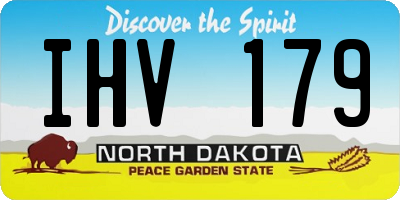 ND license plate IHV179