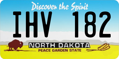 ND license plate IHV182