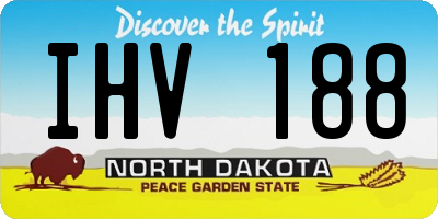 ND license plate IHV188