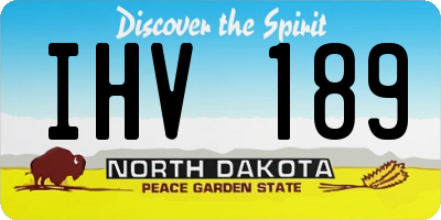 ND license plate IHV189